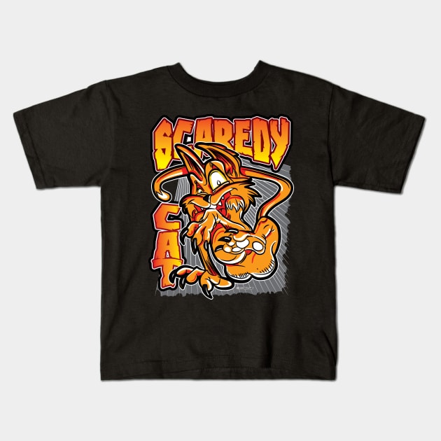 Scaredy Cat Kids T-Shirt by eShirtLabs